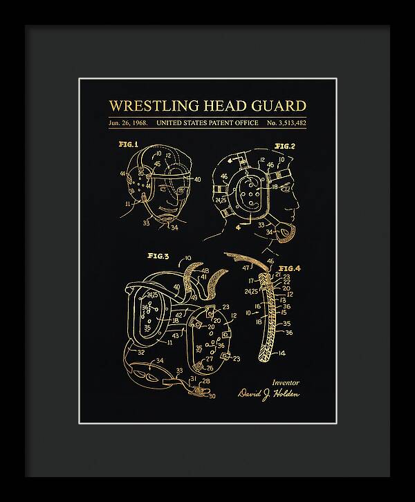 Wrestling Head Guard Gold Patent Us3513482a