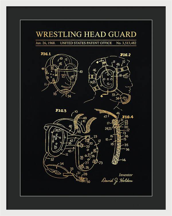 Wrestling Head Guard Gold Patent Us3513482a