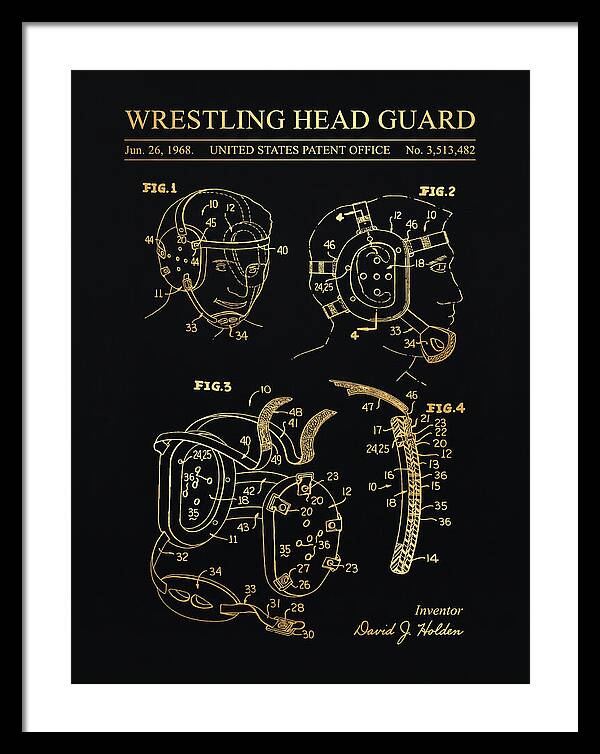 Wrestling Head Guard Gold Patent Us3513482a