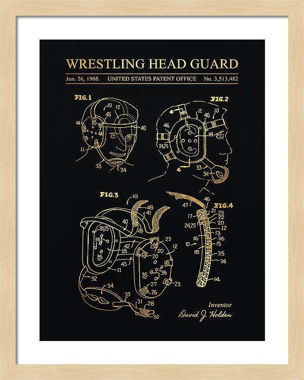 Wrestling Head Guard Gold Patent Us3513482a