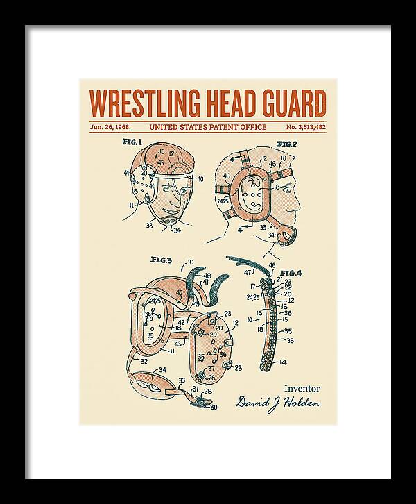 Wrestling Head Guard Retro Patent Us3513482a