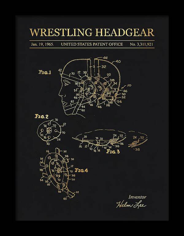 Wrestling Headgear Gold Patent Us3311921a