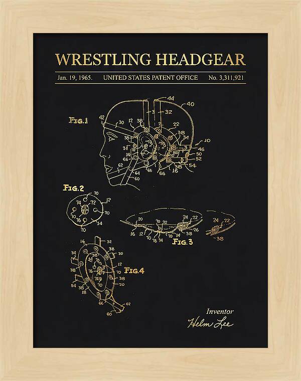 Wrestling Headgear Gold Patent Us3311921a