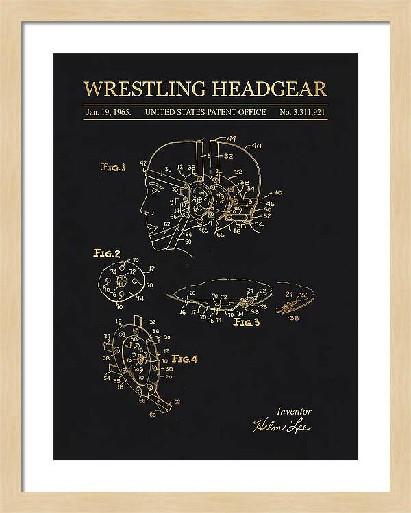 Wrestling Headgear Gold Patent Us3311921a
