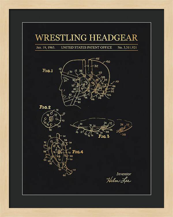 Wrestling Headgear Gold Patent Us3311921a