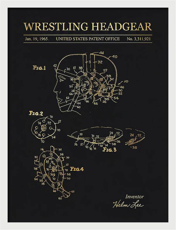 Wrestling Headgear Gold Patent Us3311921a