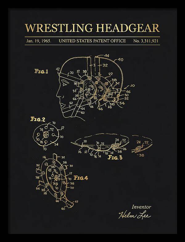 Wrestling Headgear Gold Patent Us3311921a