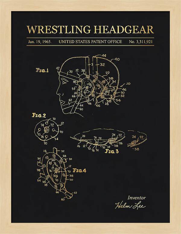 Wrestling Headgear Gold Patent Us3311921a