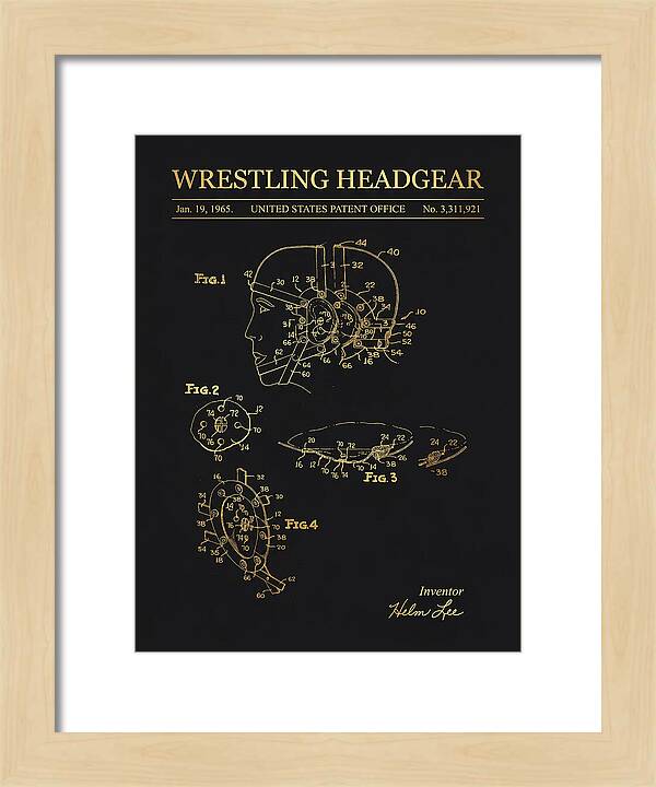 Wrestling Headgear Gold Patent Us3311921a