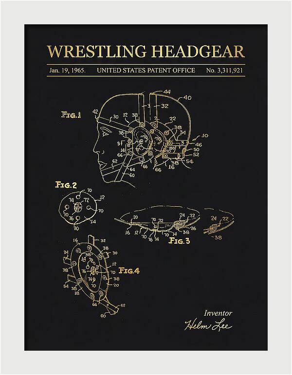 Wrestling Headgear Gold Patent Us3311921a