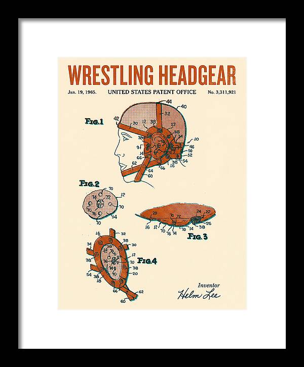 Wrestling Headgear Retro Patent Us3311921a