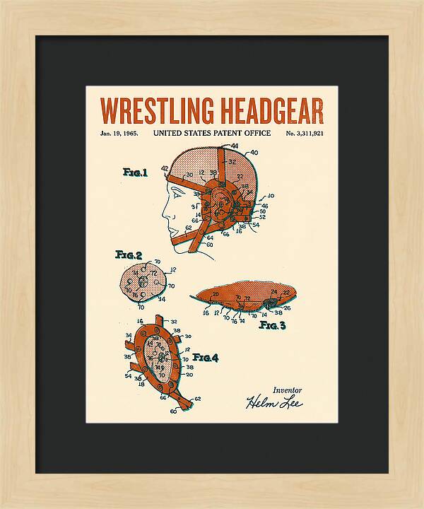Wrestling Headgear Retro Patent Us3311921a