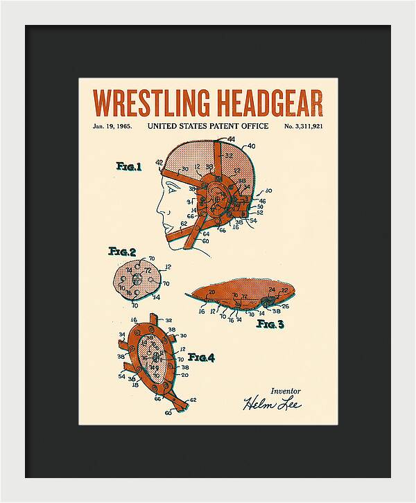 Wrestling Headgear Retro Patent Us3311921a
