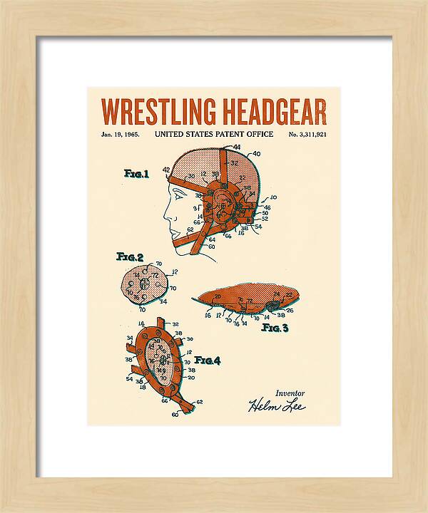 Wrestling Headgear Retro Patent Us3311921a