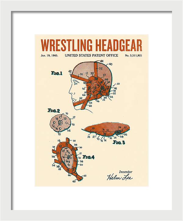 Wrestling Headgear Retro Patent Us3311921a