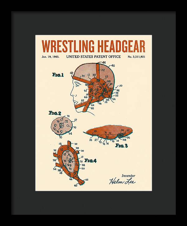 Wrestling Headgear Retro Patent Us3311921a