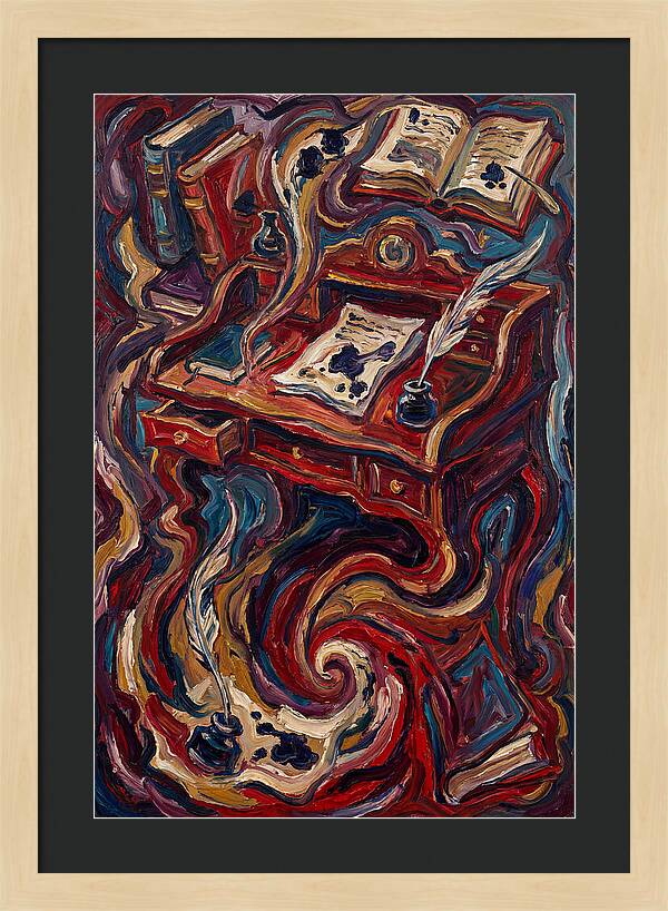 Writing Desk In Expressionist Style