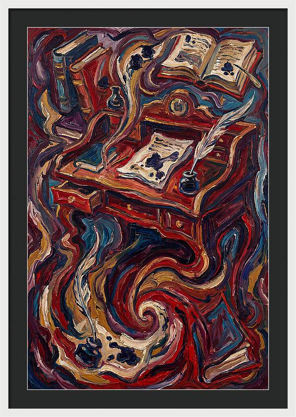 Writing Desk In Expressionist Style