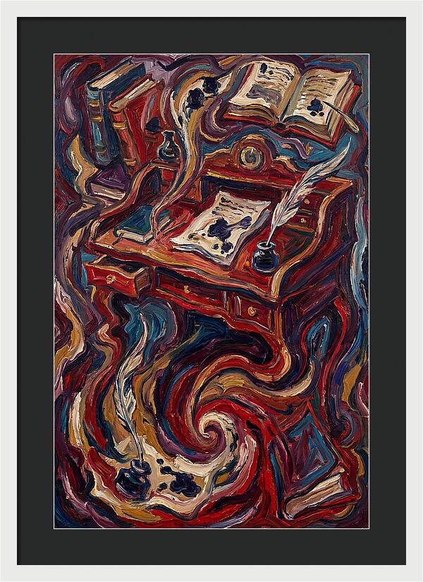 Writing Desk In Expressionist Style