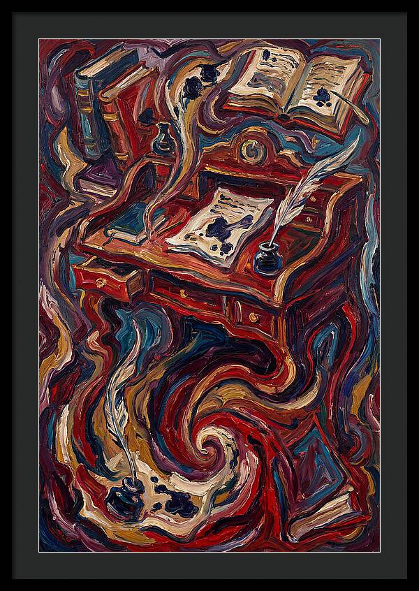Writing Desk In Expressionist Style