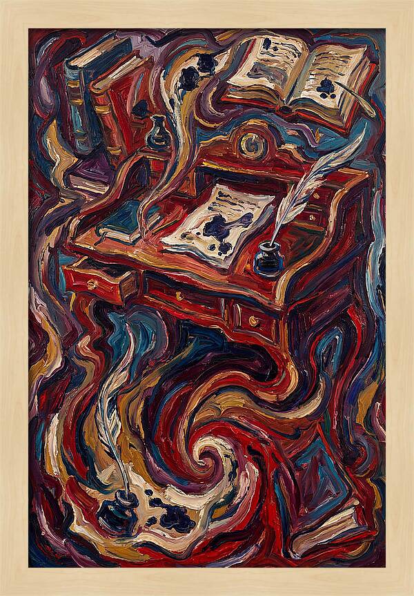 Writing Desk In Expressionist Style