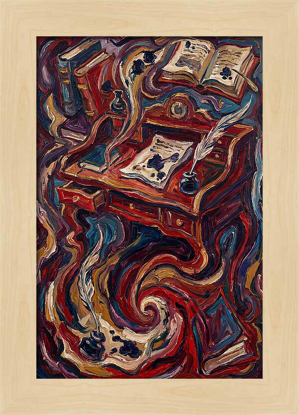 Writing Desk In Expressionist Style