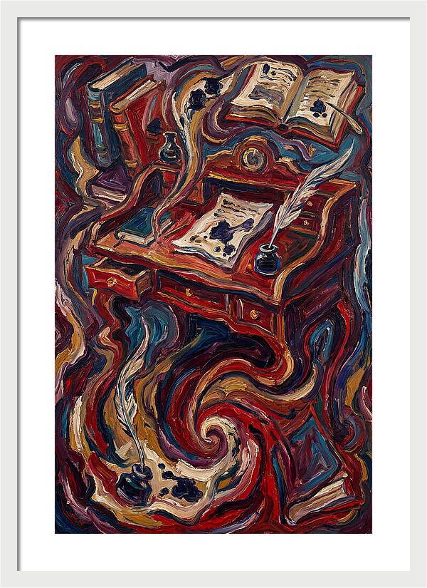 Writing Desk In Expressionist Style