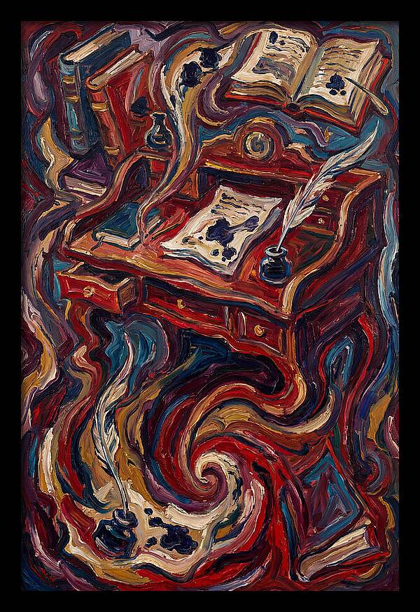 Writing Desk In Expressionist Style