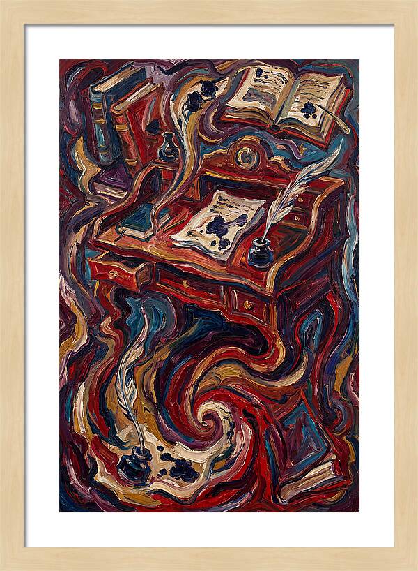 Writing Desk In Expressionist Style