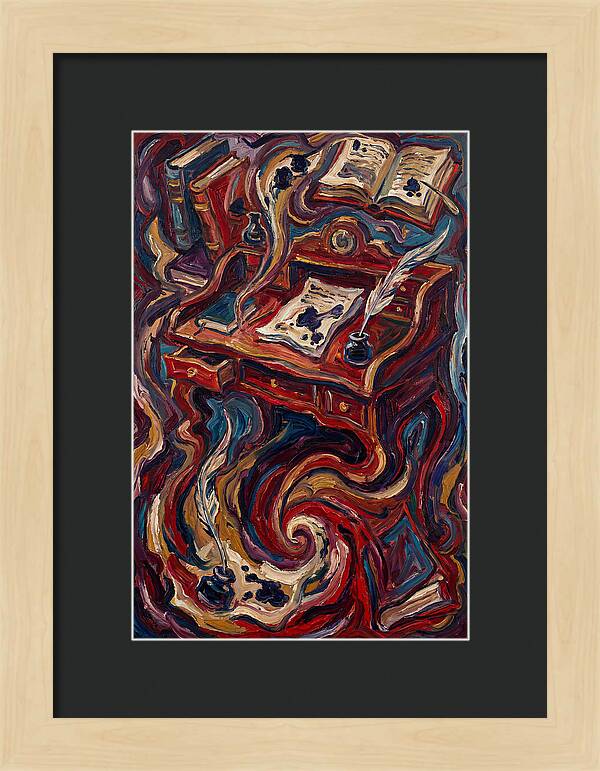Writing Desk In Expressionist Style