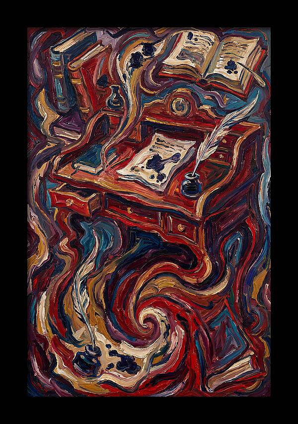 Writing Desk In Expressionist Style