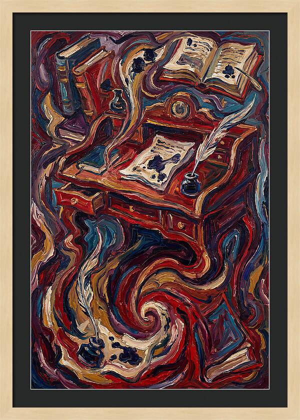 Writing Desk In Expressionist Style