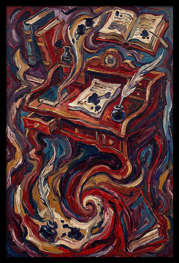 Writing Desk In Expressionist Style