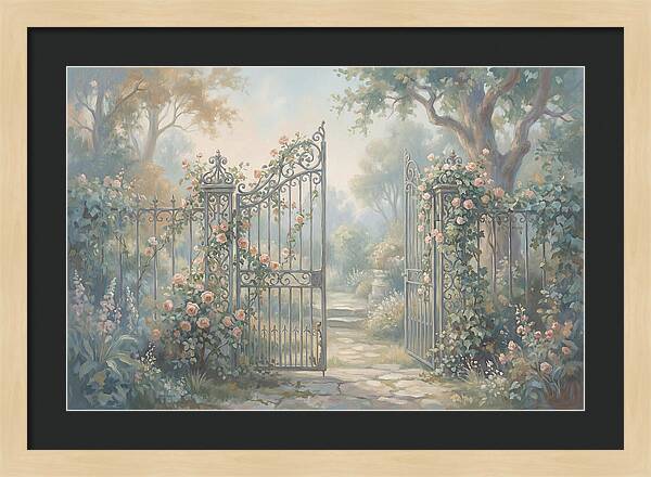 Wrought Iron Gate To Hidden Garden