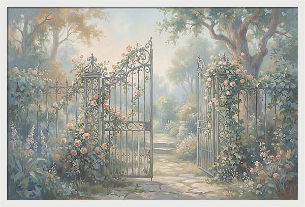 Wrought Iron Gate To Hidden Garden