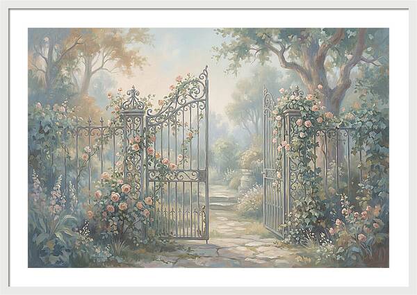 Wrought Iron Gate To Hidden Garden