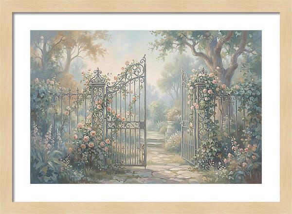 Wrought Iron Gate To Hidden Garden