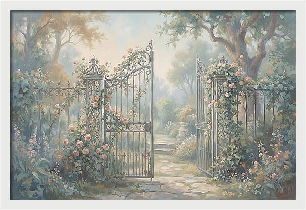 Wrought Iron Gate To Hidden Garden