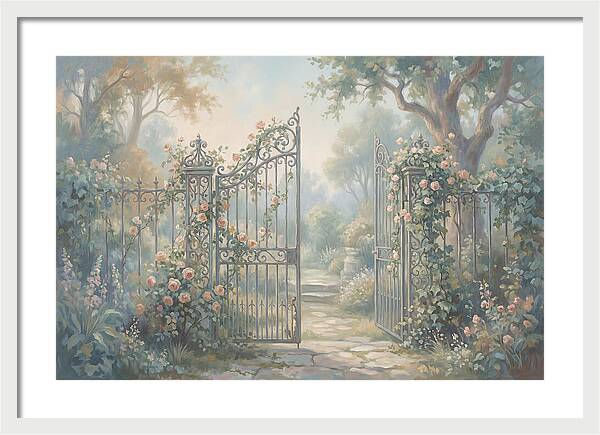 Wrought Iron Gate To Hidden Garden