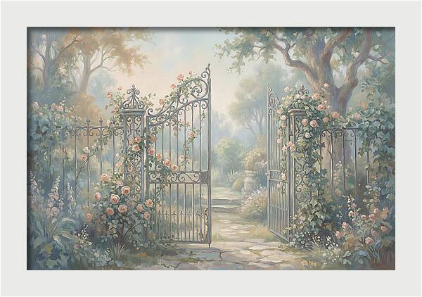 Wrought Iron Gate To Hidden Garden