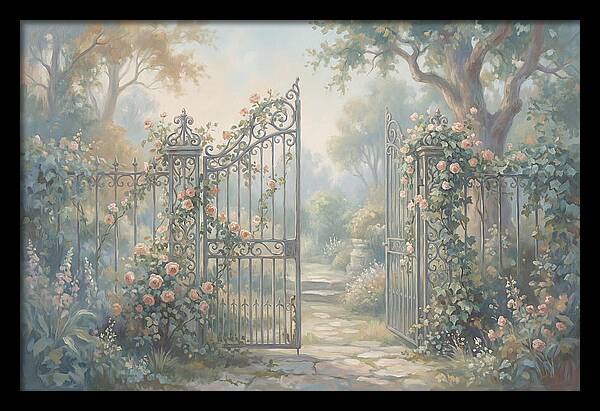 Wrought Iron Gate To Hidden Garden