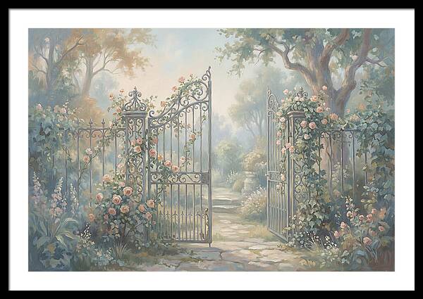 Wrought Iron Gate To Hidden Garden