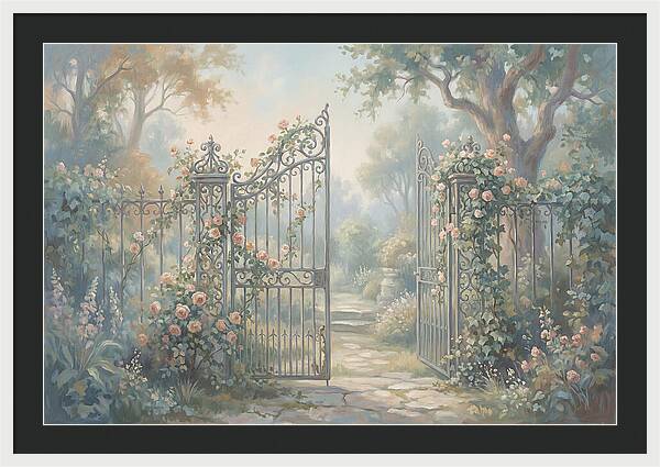 Wrought Iron Gate To Hidden Garden