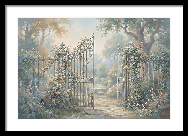Wrought Iron Gate To Hidden Garden