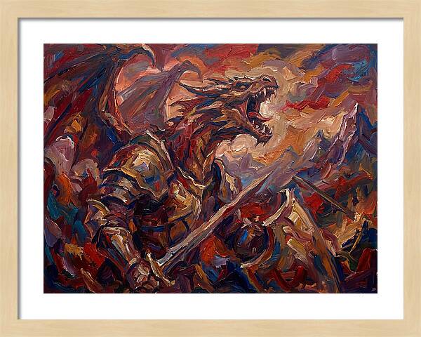 Wyvern In Fiery Battle