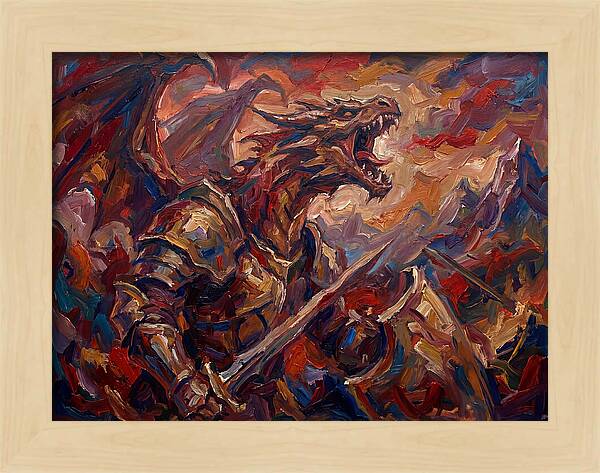 Wyvern In Fiery Battle