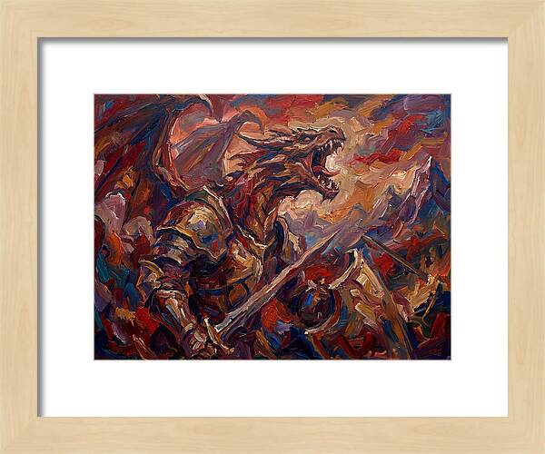 Wyvern In Fiery Battle