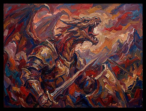 Wyvern In Fiery Battle