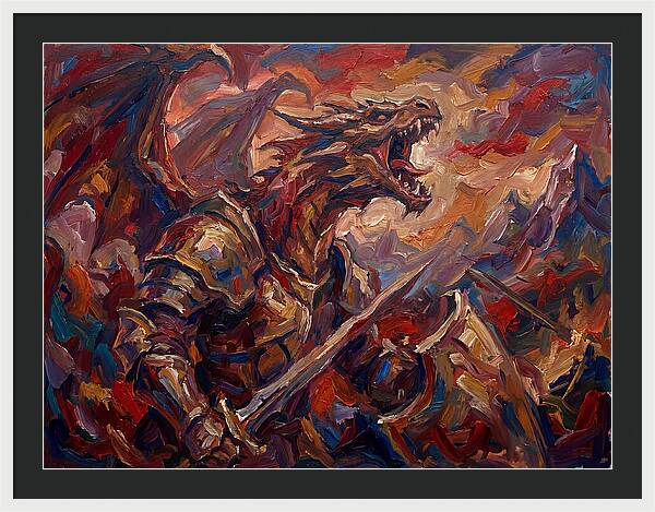 Wyvern In Fiery Battle