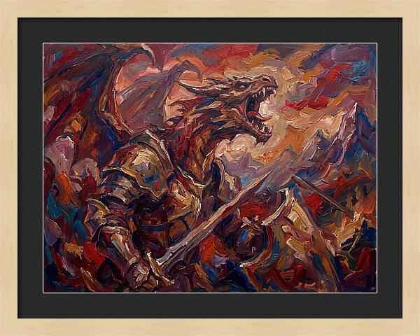 Wyvern In Fiery Battle